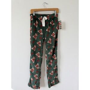 Women's Blink Soft Plush Fleece Pajamas – Green Bear Print – Size Medium‎ – NWT